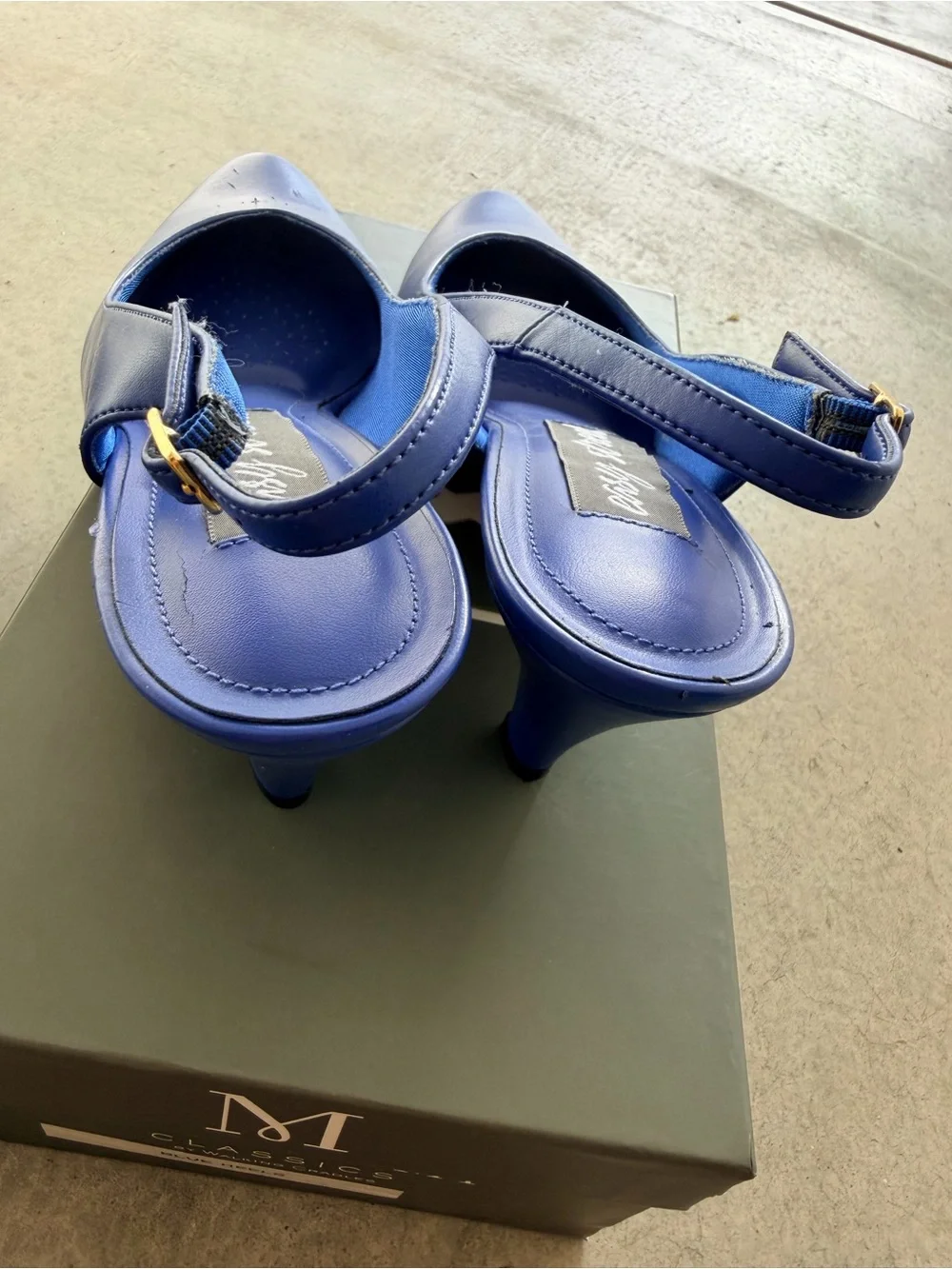 Easy Street Blue Slingback Flats Women’s Comfort Shoes NEW in Box 9 - Picture 3 of 7